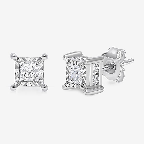 (I / I1) 1 CT. T.W. Lab Grown White Diamond 10K Gold Stud Earrings