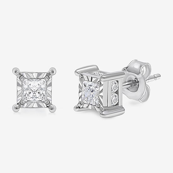 (I / I1) 1 1/2 CT. T.W. Lab Grown White Diamond 10K Gold Stud Earrings