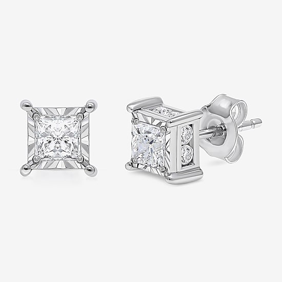(I / I1) 2 CT. T.W. Lab Grown White Diamond 10K Gold 8.5mm Stud Earrings