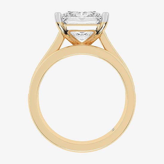(G-H / Vs2-Si1) Womens 5 CT. T.W. Lab Grown White Diamond 14K Gold Side Stone Bridal Set