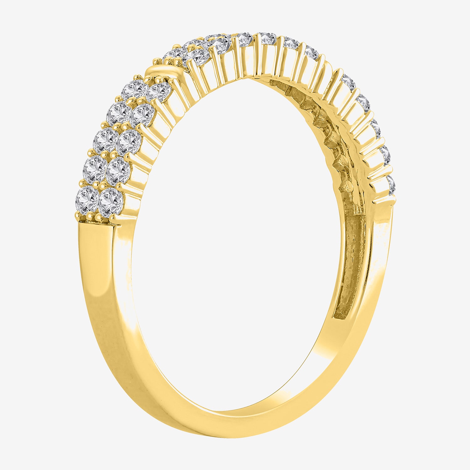 Womens 1/2 CT. T.W. Natural White Diamond 14K Gold Anniversary Wedding Band