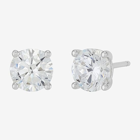 DiamonArt® White Cubic Zirconia 14K Gold Over Silver Round 2-pc. Jewelry Set