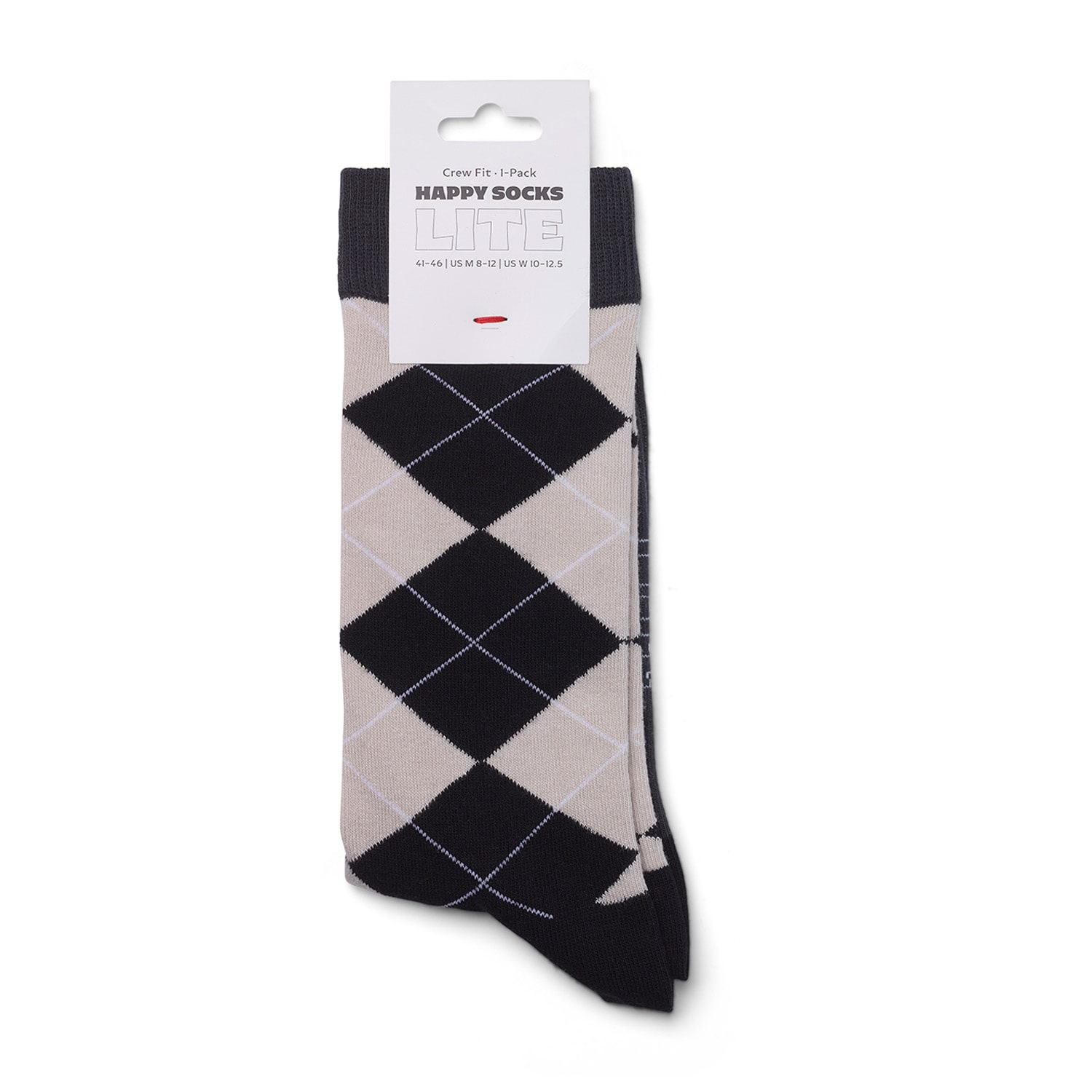 Happy Socks LITE Argyle Mens 1 Pair Crew Socks