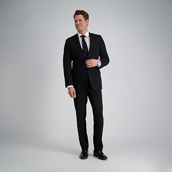 Haggar JMH Tailored Premium Stretch Mens Stretch Fabric Modern Fit Flat Front Suit Pant