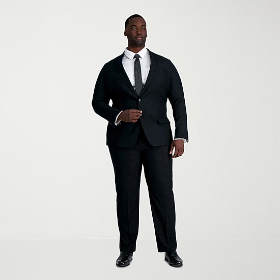Haggar Smart Wash With Repreve Mens Big and Tall Classic Fit Flat Front Suit Pant