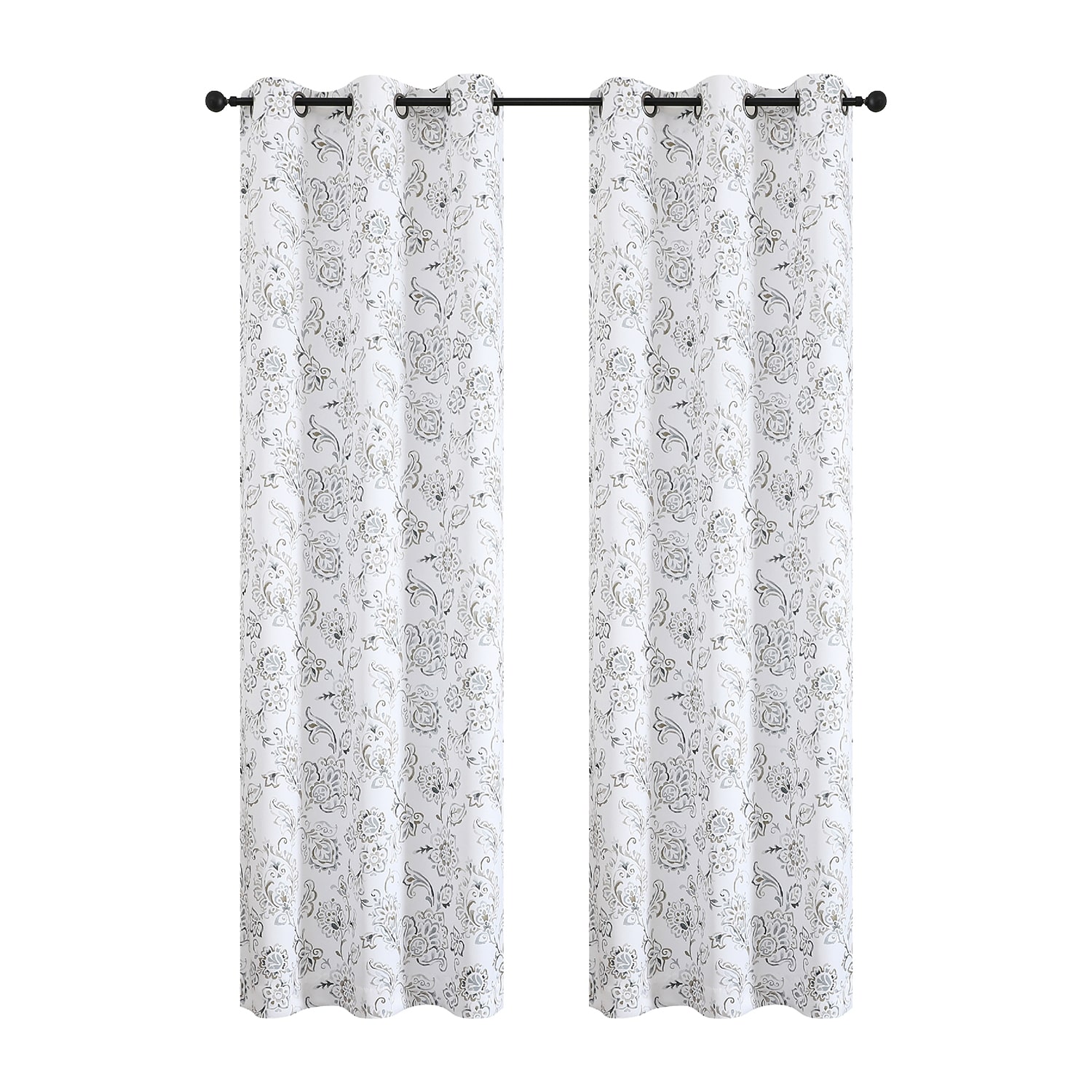 Regal Home Kelvis Printed Grommet Top Energy Saving Blackout Set of 2 Curtain Panel