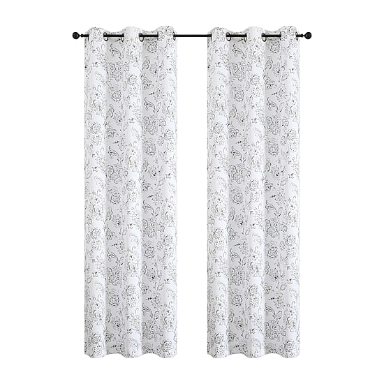 Regal Home Kelvis Printed Grommet Top Energy Saving Blackout Set of 2 Curtain Panel