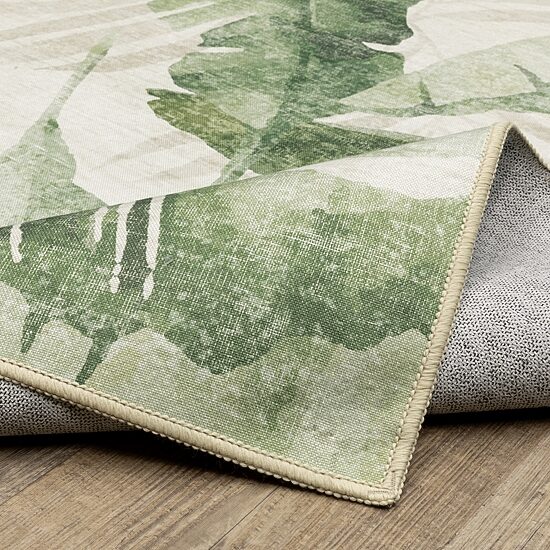 Covington Home Florentina Tropical Palm 42"X66" Indoor Outdoor Rectangular Accent Rug