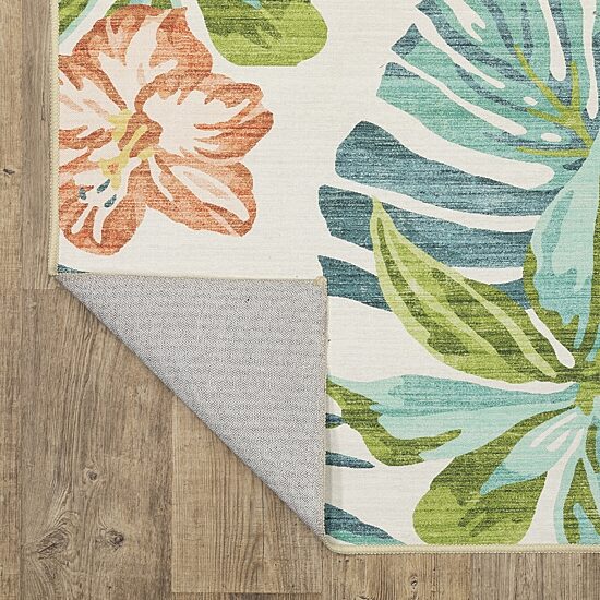 Covington Home Florentina Tropical Flamingo 42"X66" Indoor Outdoor Rectangular Accent Rug