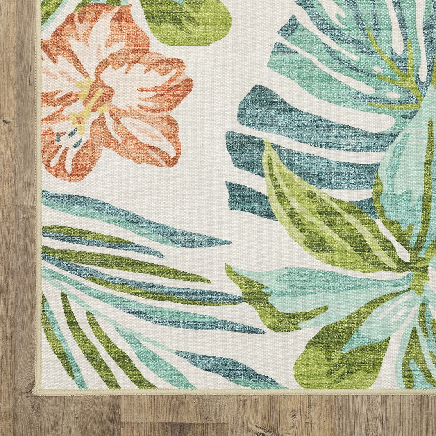Covington Home Florentina Tropical Flamingo 42"X66" Indoor Outdoor Rectangular Accent Rug