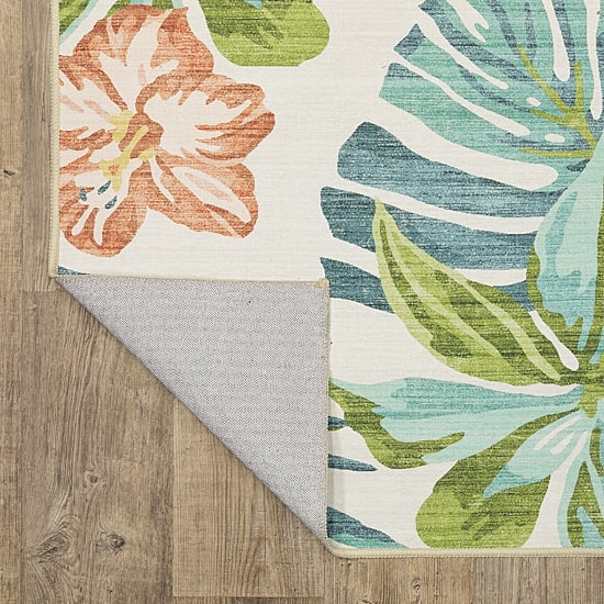 Covington Home Florentina Tropical Flamingo Indoor Outdoor Rectangular Area Rug