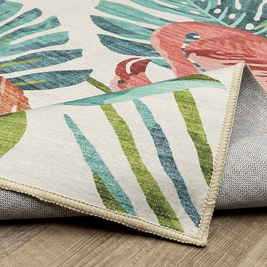 Covington Home Florentina Tropical Flamingo Indoor Outdoor Rectangular Area Rug