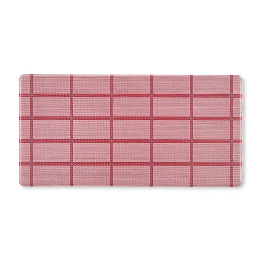 Town And Country Windowpane Stripe 18" X 39" Indoor Rectangular Kitchen Mat