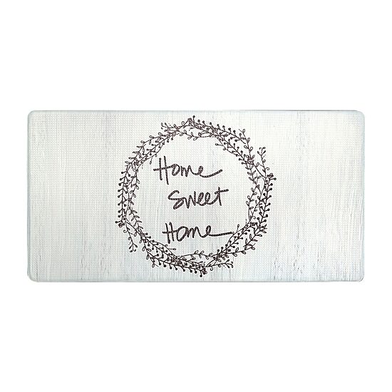 Nicole Miller Home Sweet Words 20" X 39" Indoor Rectangular Kitchen Mat