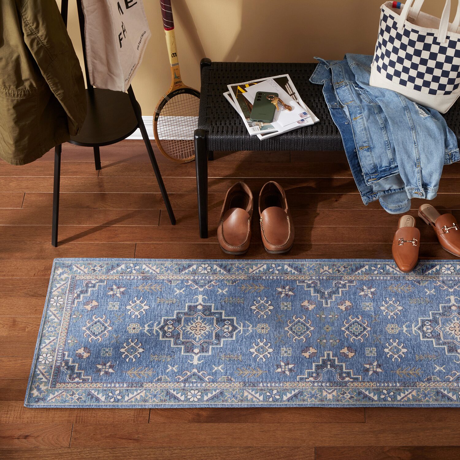 Town And Country Livie Medallion Washable 24" X 72" Indoor Rectangular Runner