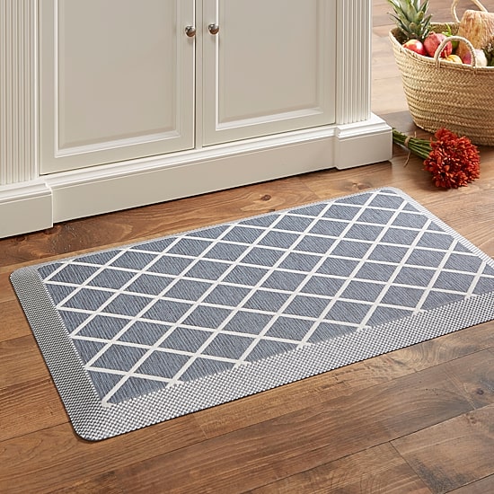 Martha Stewart Miles Air Diamond Indoor Rectangular Kitchen Mat