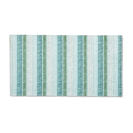 Martha Stewart Ticking Air 20" X 36" Stripe Indoor Rectangular Kitchen Mat