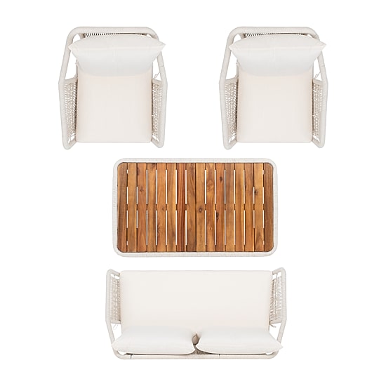 Safavieh Raldin Patio Collection 4-pc. Conversation Set Weather Resistant