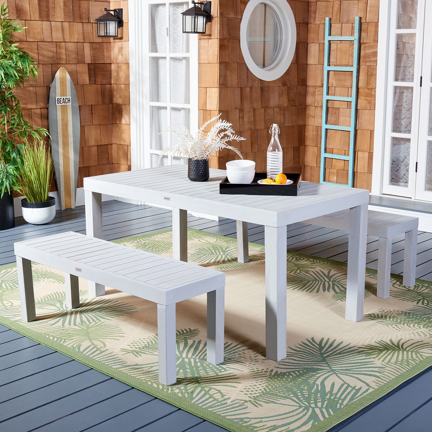 Safavieh Dario Patio Collection 3-pc. Weather Resistant Rectangular Dining Set