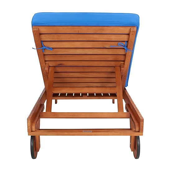 Newport Patio Lounge Chair with Stripe Cushion and Pull Out Side Table