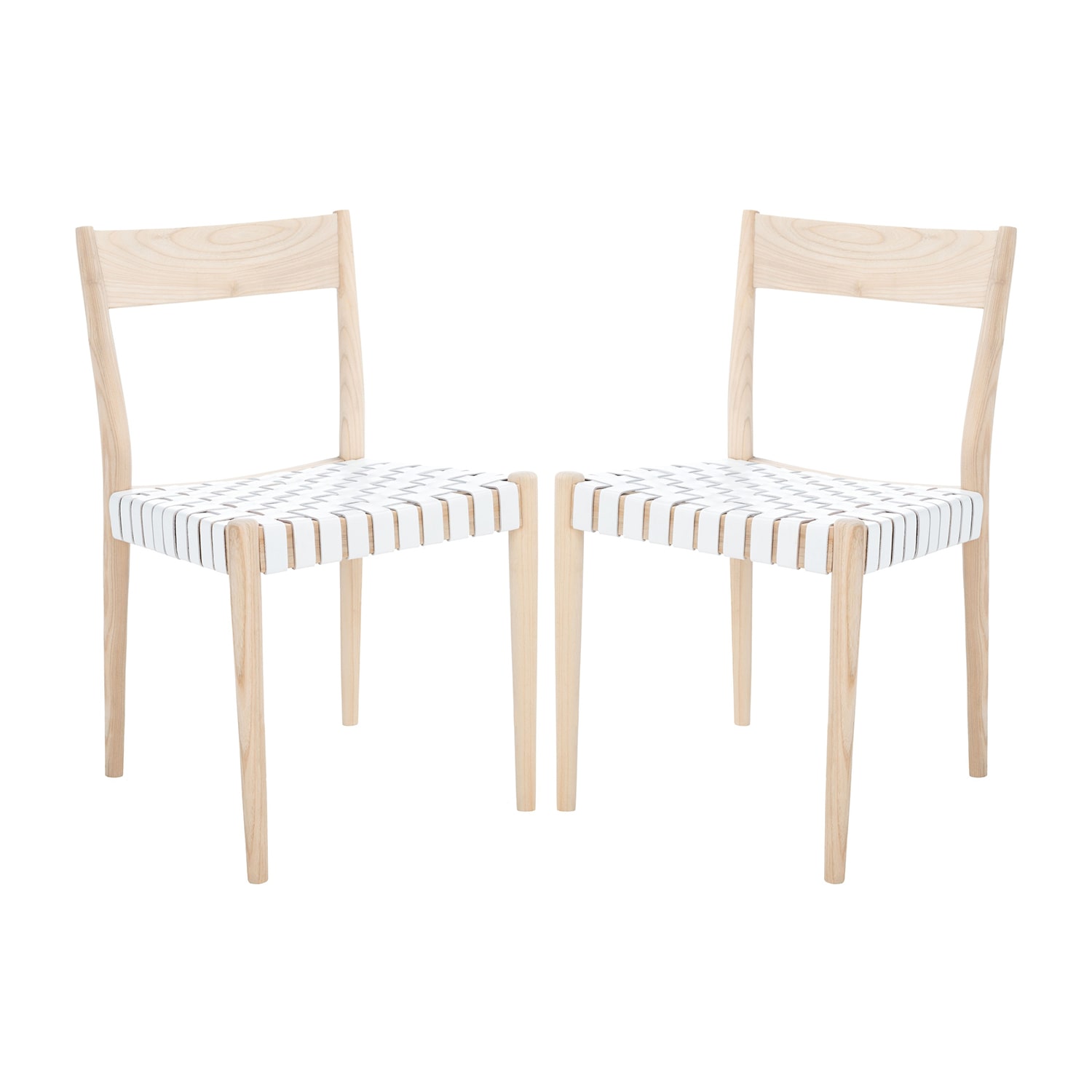 Eluned Dining Chair with Basket Woven Seat - Set of 2