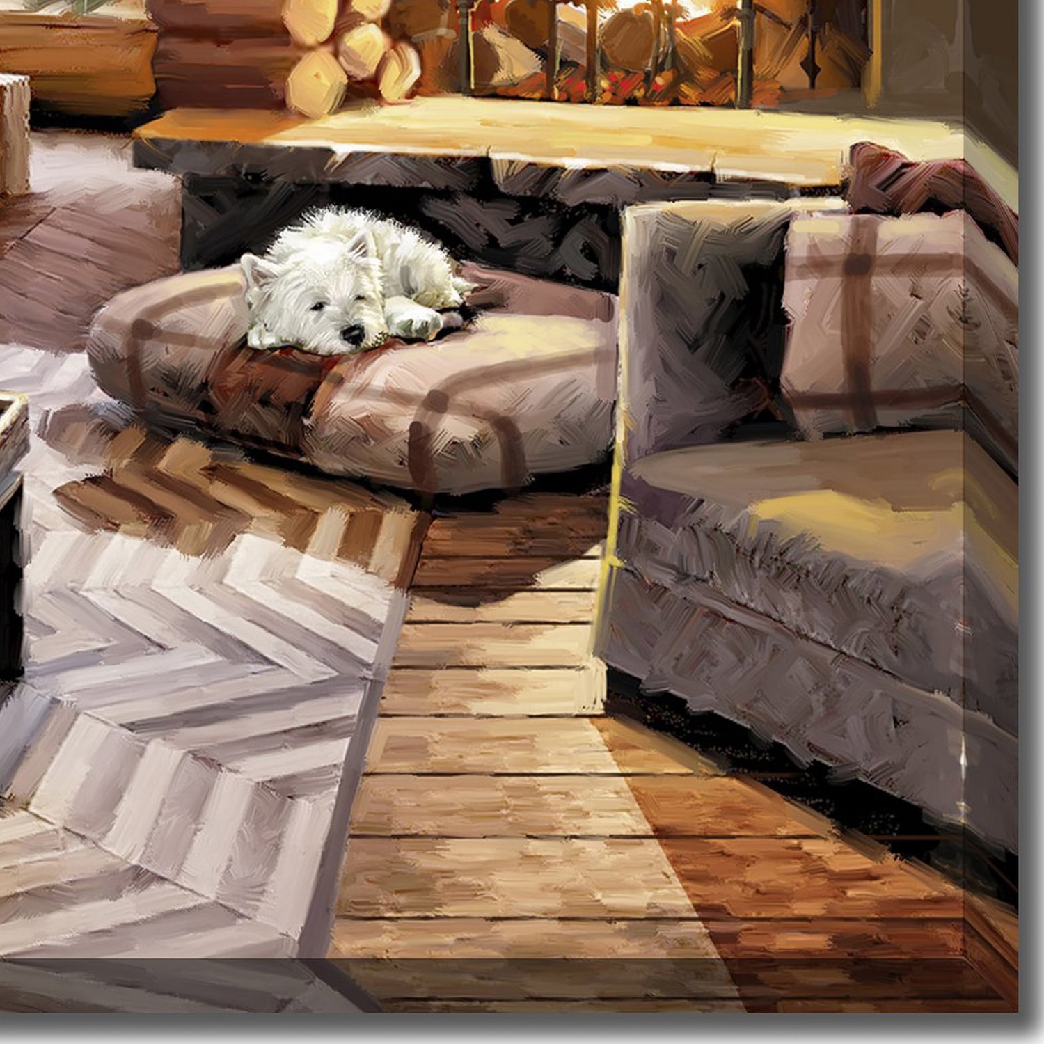 Streamline Art Rustic Cabin Led Light Up Canvas Art