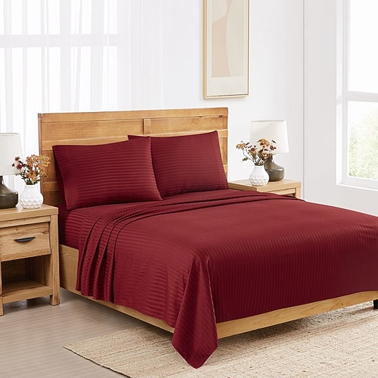 Royal Velvet Royal Velvet Dobby Stripe Sheet Set