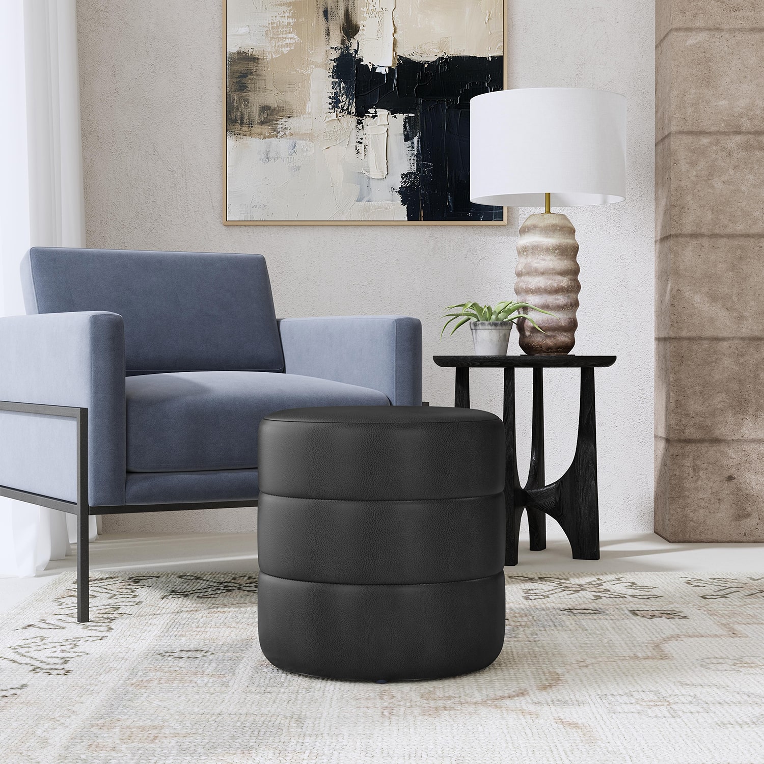 HOMEPOP Upholstered Ottoman