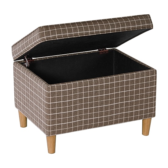 Kinfine Homepop Dinah Hinged Lid Ottoman