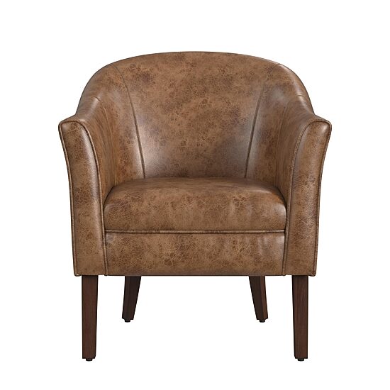 Kinfine Homepop 4 Legs Accent Chairs in Faux Leather