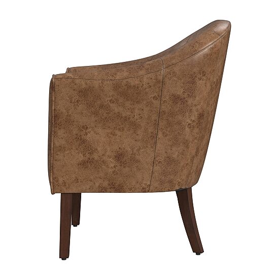 Kinfine Homepop 4 Legs Accent Chairs in Faux Leather