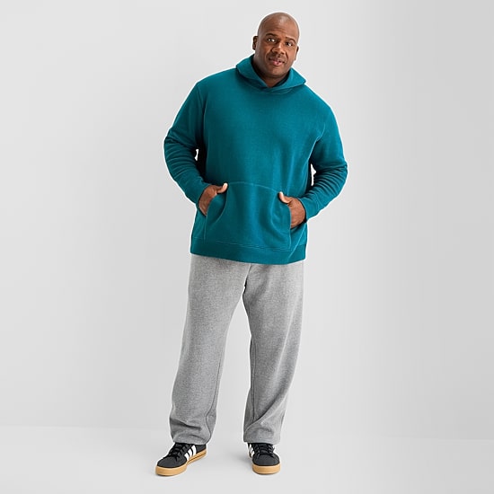 Xersion Quick Dry Cotton Blend Fleece Mens Long Sleeve Fleece