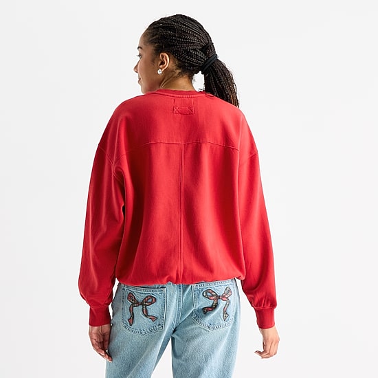 Arizona Womens Juniors Crew Neck Long Sleeve Sweatshirt