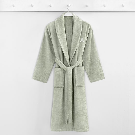 Linum Home Textiles Personalized Terry Bathrobe Unisex Adult Terry Cloth Long Sleeve Long Length Robe