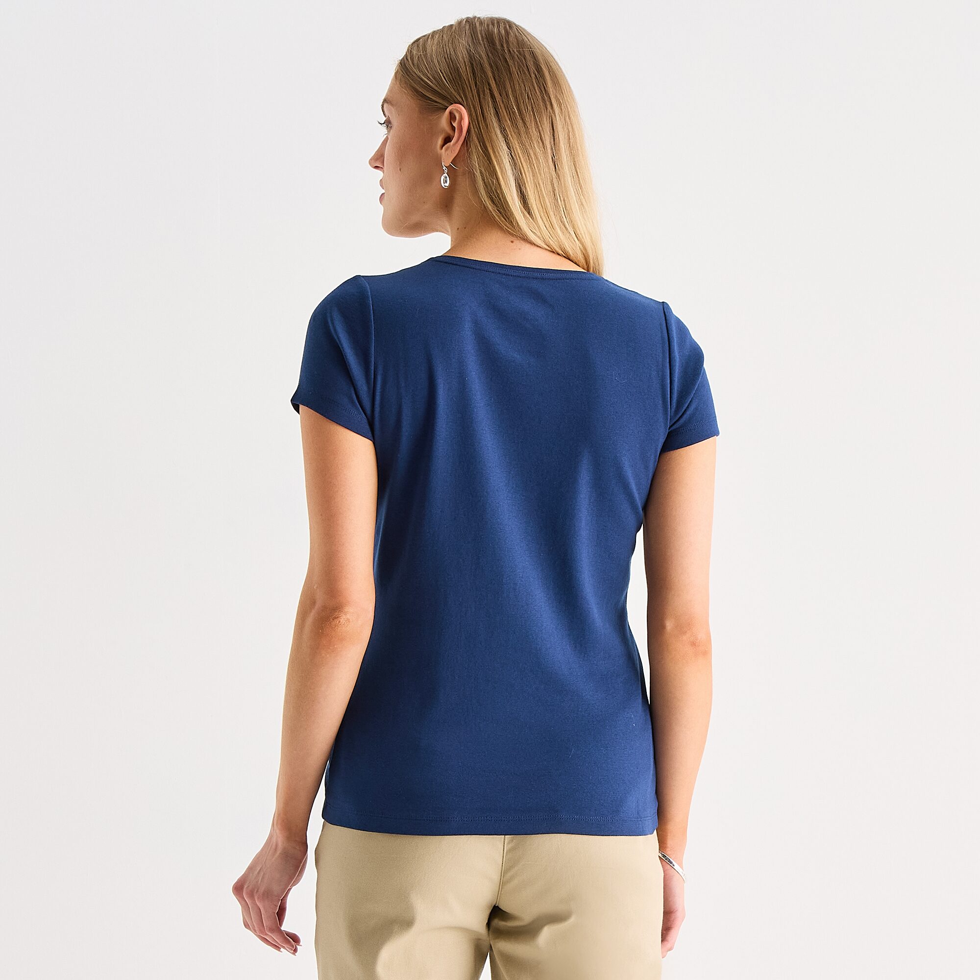 St. John's Bay Womens Tall Crew Neck Short Sleeve T-Shirt