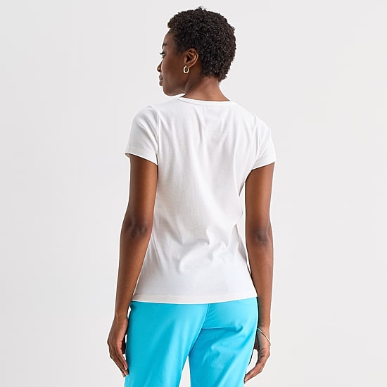 St. John's Bay Womens Tall Crew Neck Short Sleeve T-Shirt