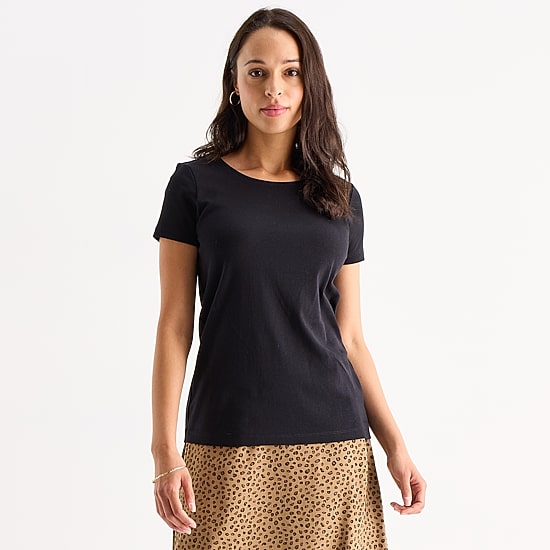 St. John's Bay Womens Tall Crew Neck Short Sleeve T-Shirt