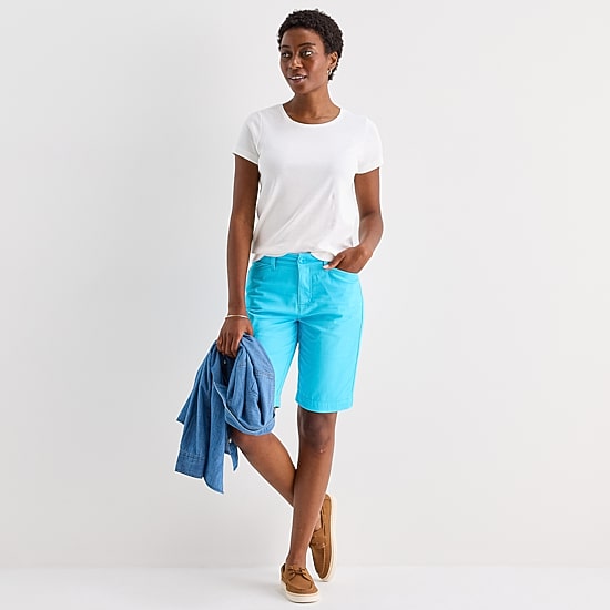 St. John's Bay Womens Tall Crew Neck Short Sleeve T-Shirt