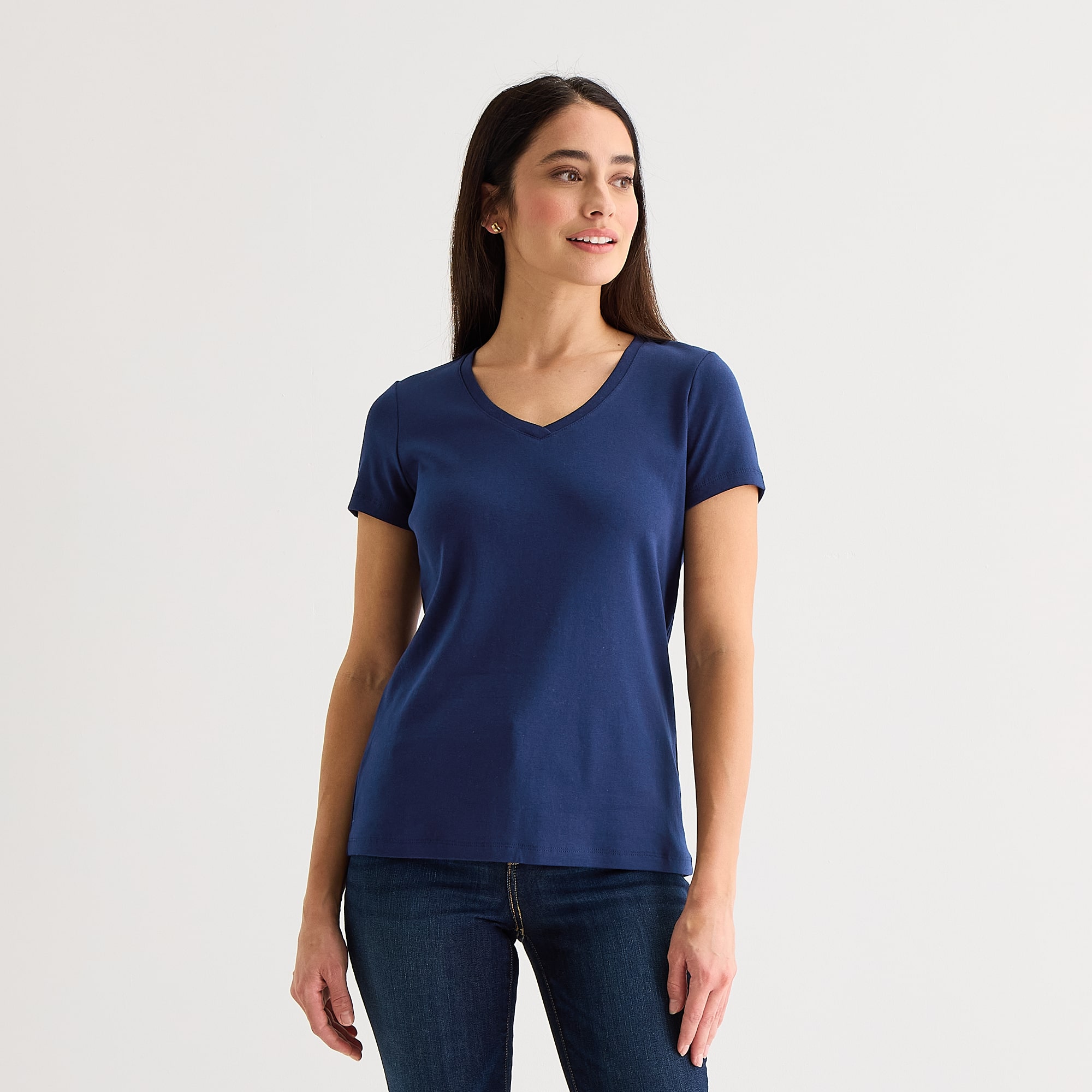 St. John's Bay Womens V Neck Short Sleeve T-Shirt