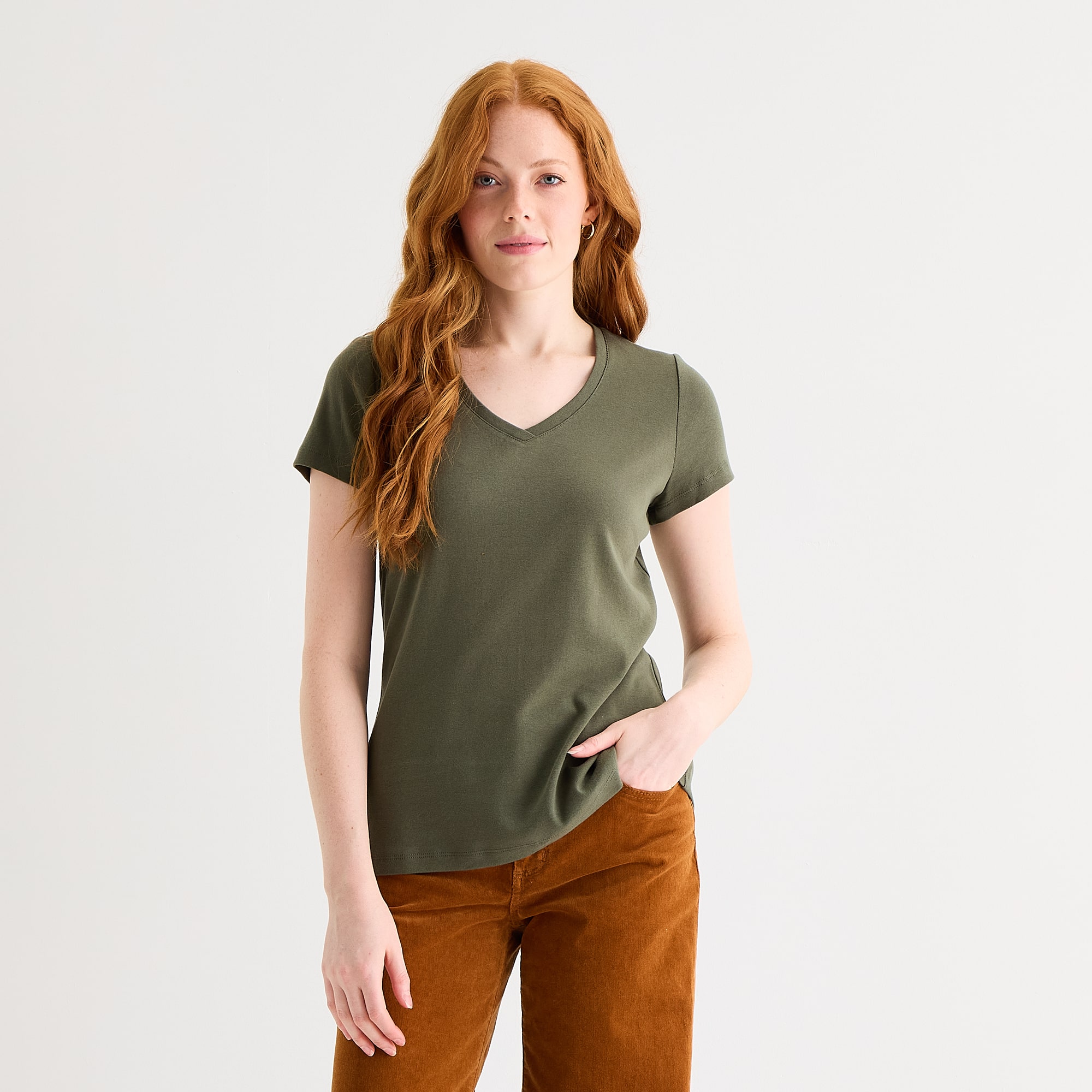 St. John's Bay Womens V Neck Short Sleeve T-Shirt