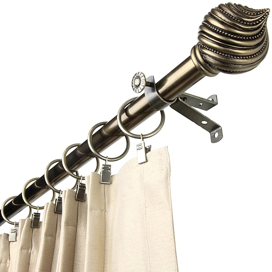 Rod Desyne Bisque 13/16" Adjustable Curtain Rod