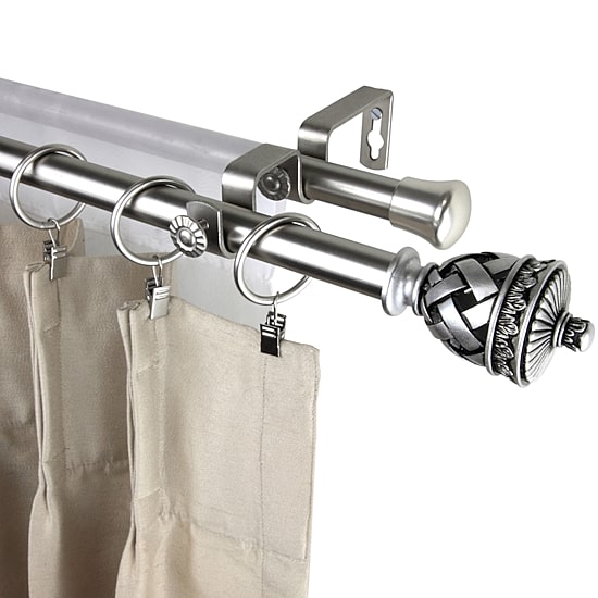Rod Desyne Arielle 13/16" Double Adjustable Curtain Rod