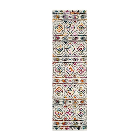 Safavieh Colleen Geometric Shag Rectangular Runner