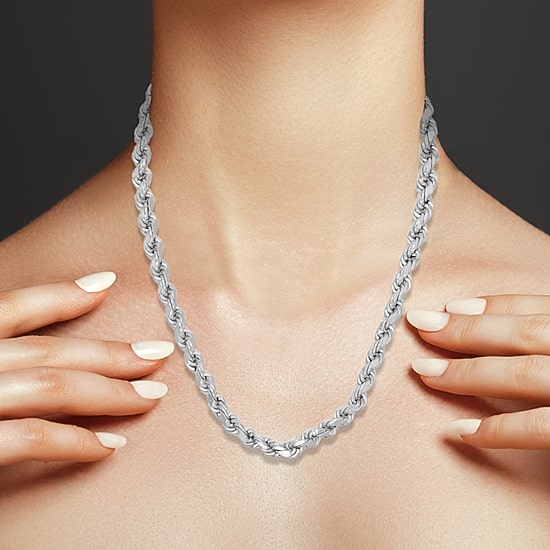 Womens 16 Inch Rope Chain Necklace