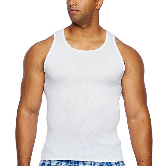 Hanes Mens Scoop Neck Sleeveless 5 Pack Big Tank