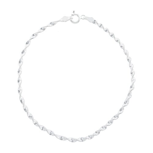 Silver Treasures Womens 8 Inch Solid Chain Bracelet, One Size