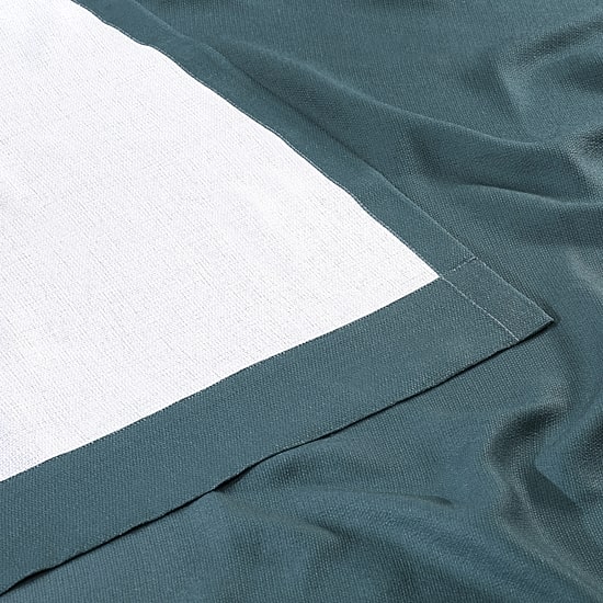 Exclusive Fabrics & Furnishing Ombre Faux Linen Rod Pocket Light-Filtering Single Curtain Panel