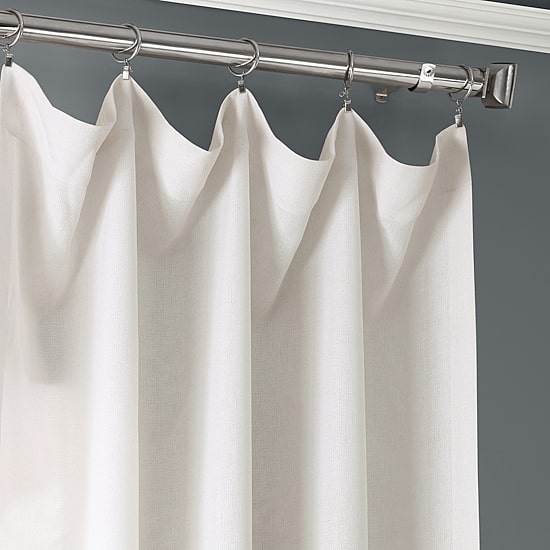 Exclusive Fabrics & Furnishing Ombre Faux Linen Rod Pocket Light-Filtering Single Curtain Panel