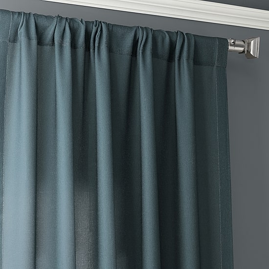 Exclusive Fabrics & Furnishing Ombre Faux Linen Rod Pocket Light-Filtering Single Curtain Panel