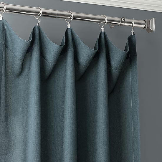Exclusive Fabrics & Furnishing Ombre Faux Linen Rod Pocket Light-Filtering Single Curtain Panel